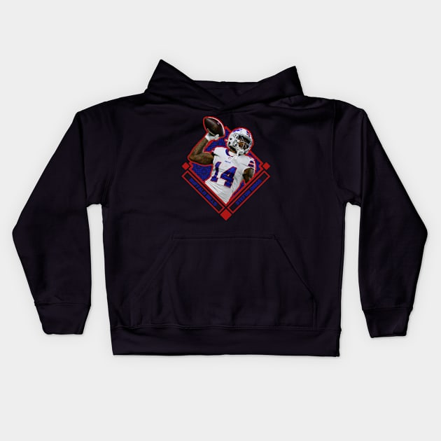 Stefon Diggs Diamond Style Kids Hoodie by hackercyberattackactivity